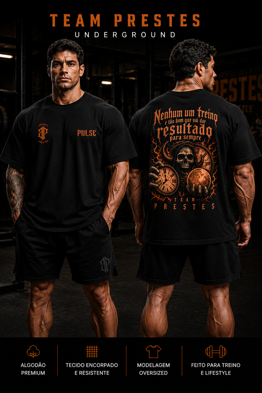TEAM PRESTES CHRONOS OVERSIZED PRETA
