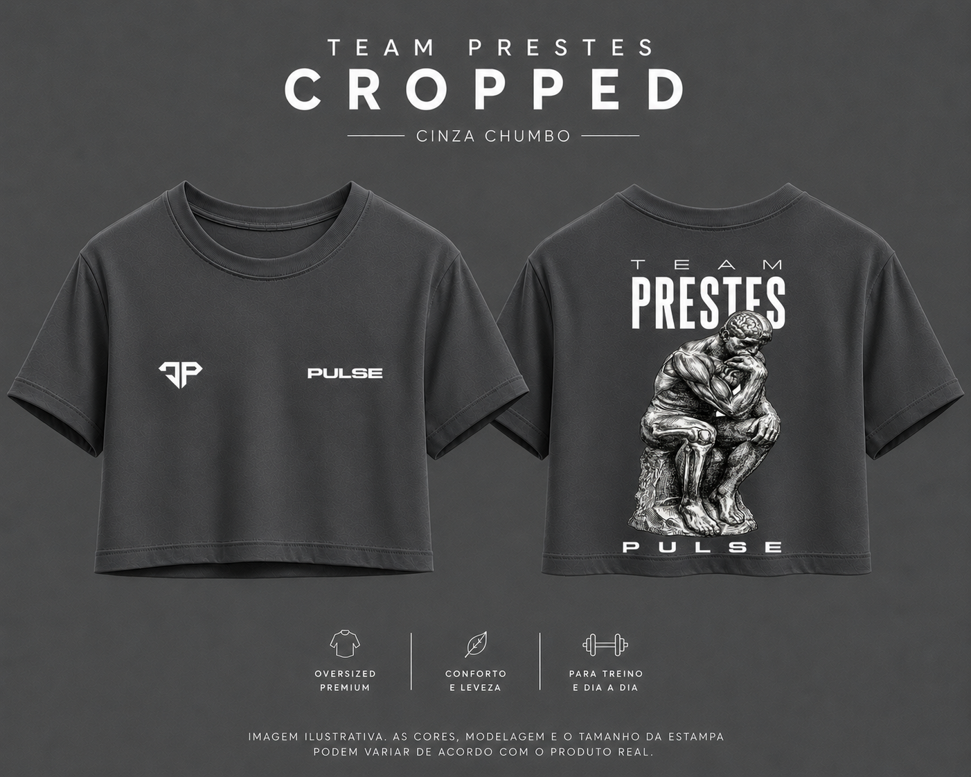 TEAM PRESTES CROPPED CINZA CHUMBO