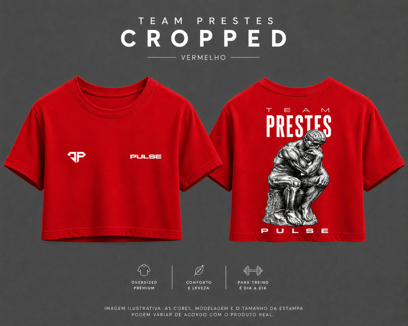 TEAM PRESTES CROPPED VERMELHO
