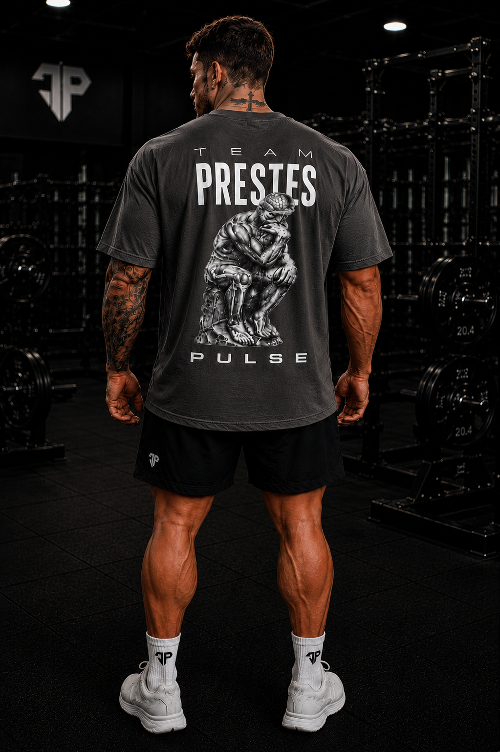 TEAM PRESTES PENSADOR OVERSIZED CINZA CHUMBO