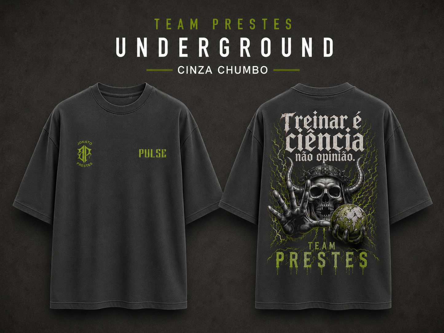 TEAM PRESTES UNDERGROUND SCIENCE EDITION OVERSIZED CINZA CHUMBO