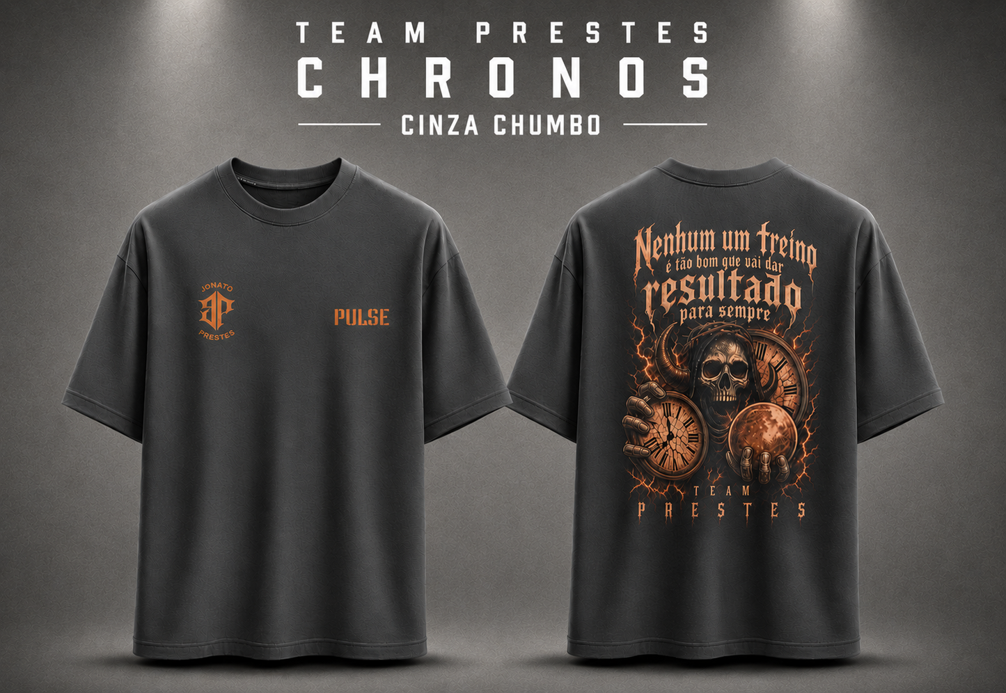 TEAM PRESTES CHRONOS OVERSIZED CINZA CHUMBO