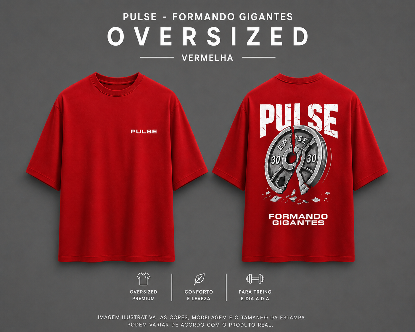 PULSE FORMANDO GIGANTES OVERSIZED VERMELHA