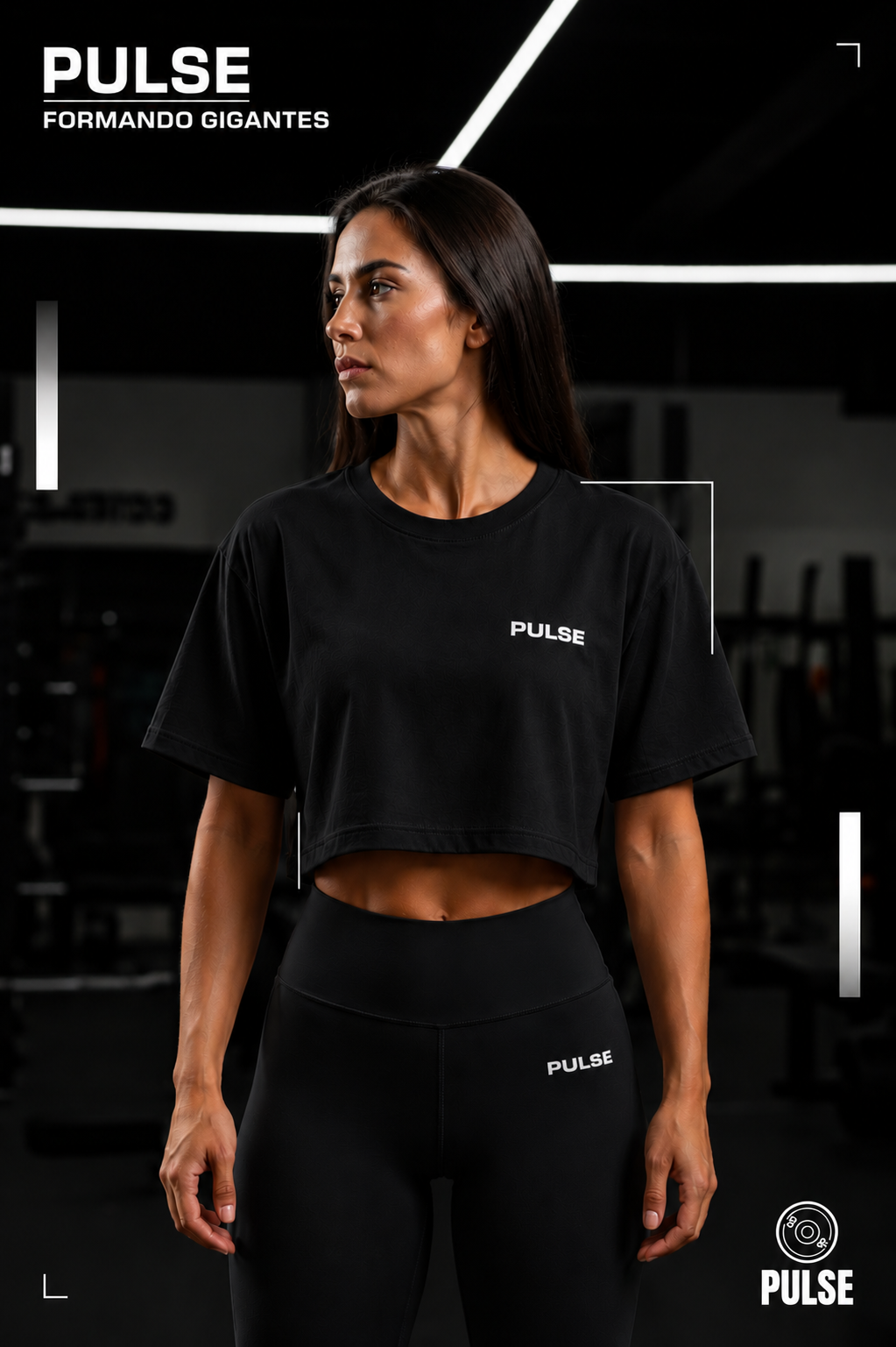 PULSE FORMANDO GIGANTES CROPPED PRETO