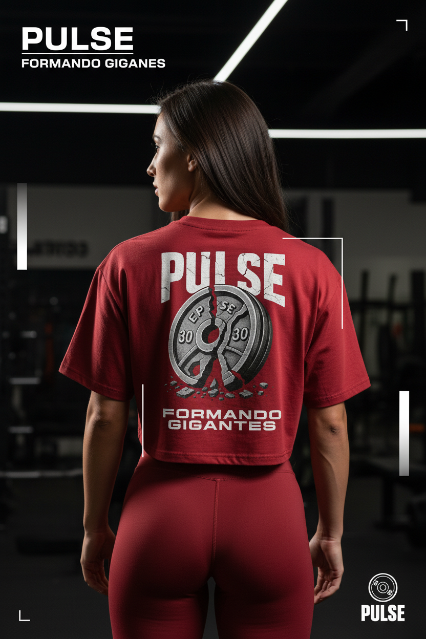 PULSE FORMANDO GIGANTES CROPPED VERMELHO