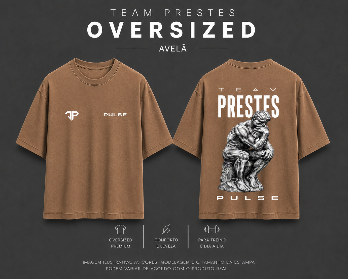 TEAM PRESTES PENSADOR OVERSIZED AVELÃ