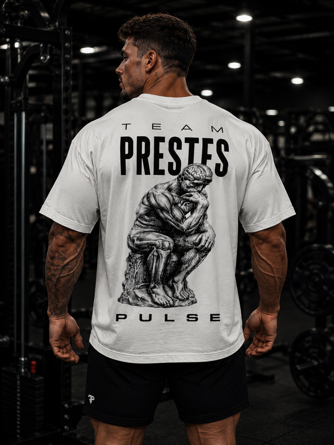 TEAM PRESTES PENSADOR OVERSIZED BRANCA