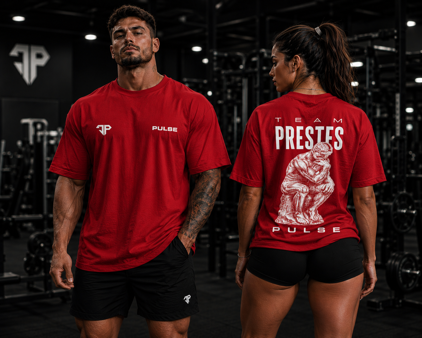 TEAM PRESTES PENSADOR OVERSIZED VERMELHA