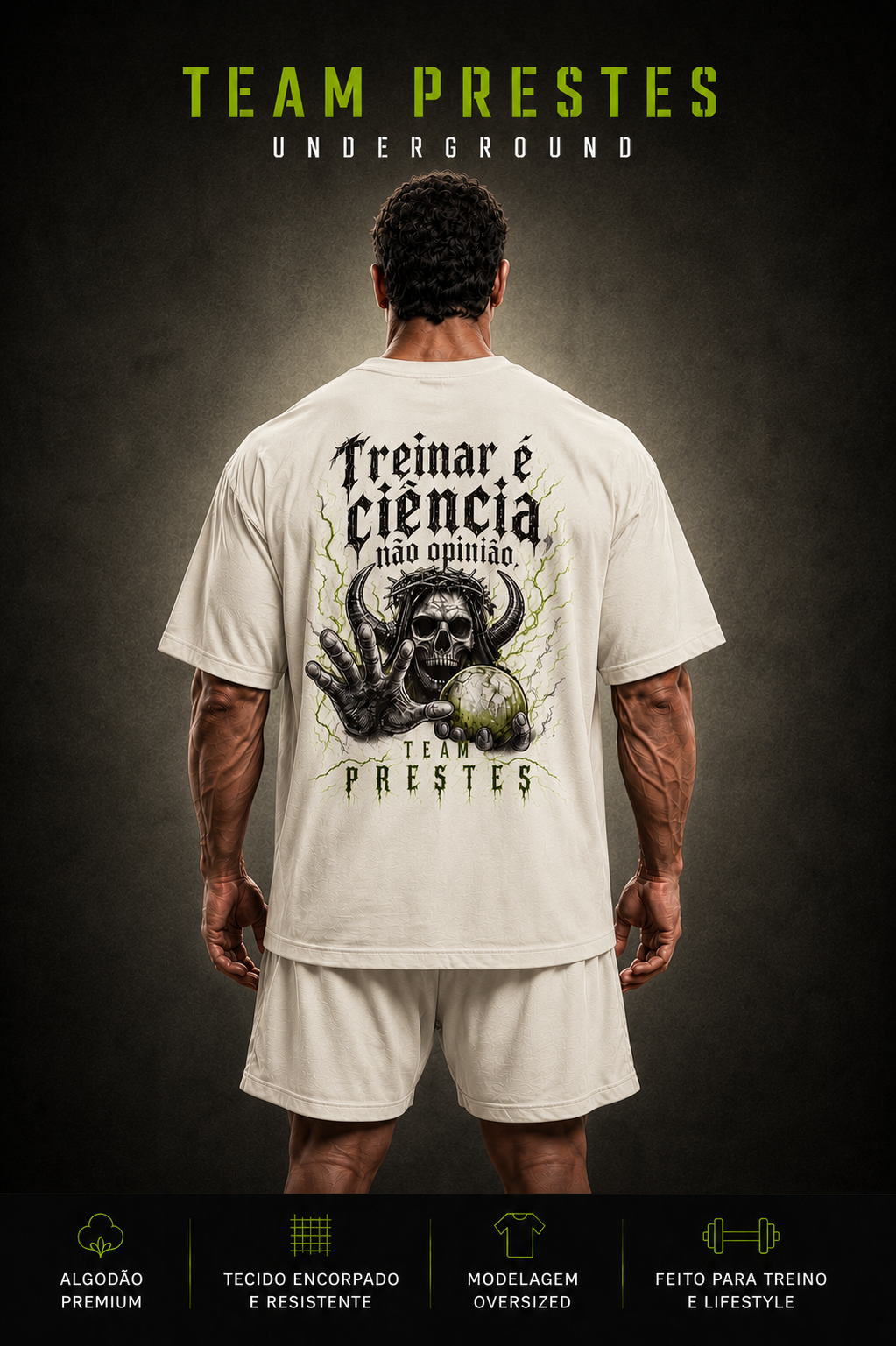 TEAM PRESTES UNDERGROUND SCIENCE EDITION OVERSIZED OFF WHITE