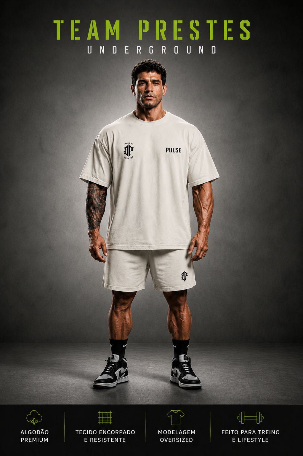 TEAM PRESTES UNDERGROUND SCIENCE EDITION OVERSIZED OFF WHITE